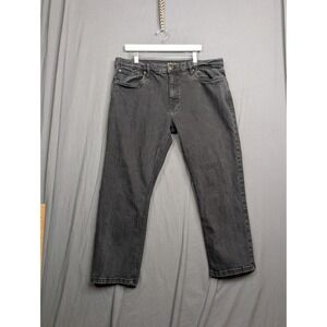 Urban Star Premium Apparel Mens Black Washed-Out Bootcut Jeans 40x29 Denim